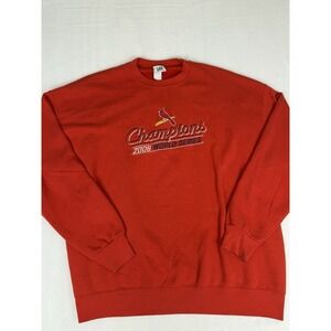 Vintage 2006 St Louis Cardinals MLB World Series  2XL Red Crewneck Sweatshirt